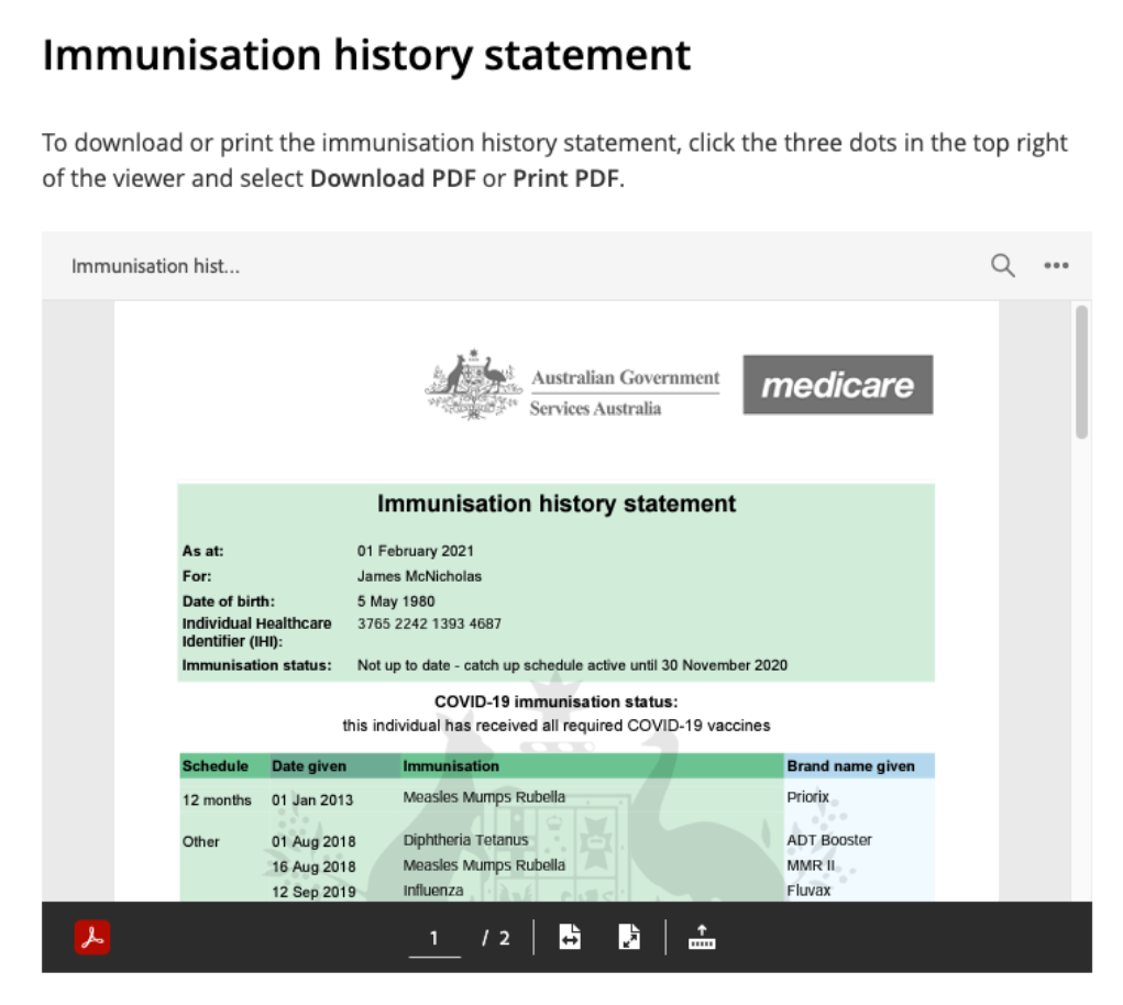 Getting Proof Of Your Vaccinations From My Health Record | Australian ...